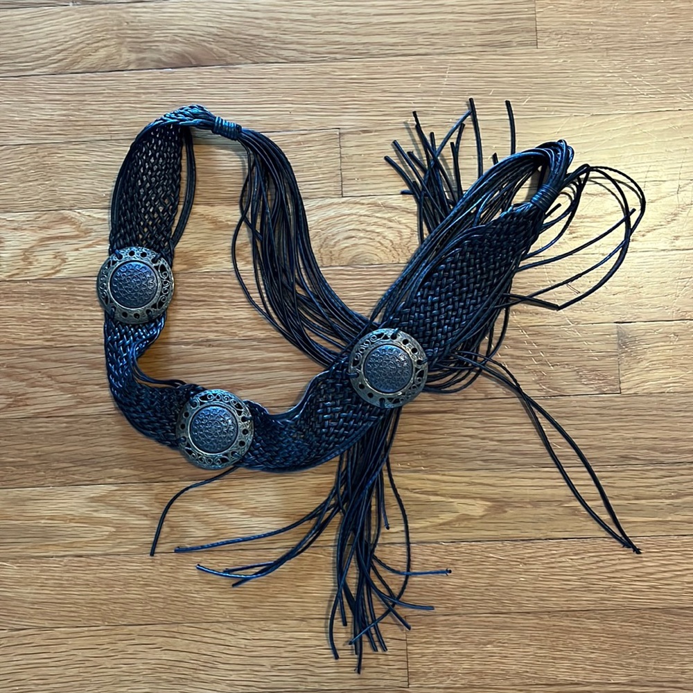 Vintage western fringe belt